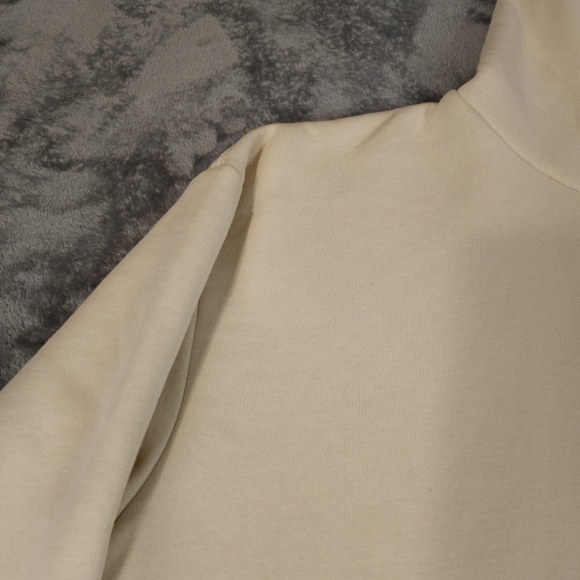 Zara Men's Pullover Ivory Cream Large Hoodie - Picture 9 of 15